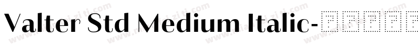 Valter Std Medium Italic字体转换